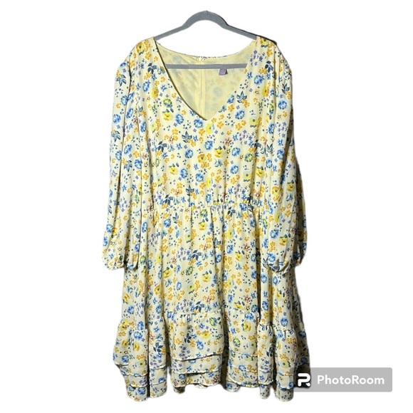 A Love Story Finley Long Sleeve Ruffle Trim Dress size 3x - Picture 2 of 12